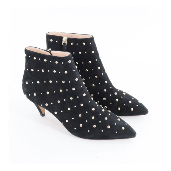 kate spade Shoes - KATE‎ SPADE Starr Pointed Toe Studded Suede Ankle Bootie Size 7.5